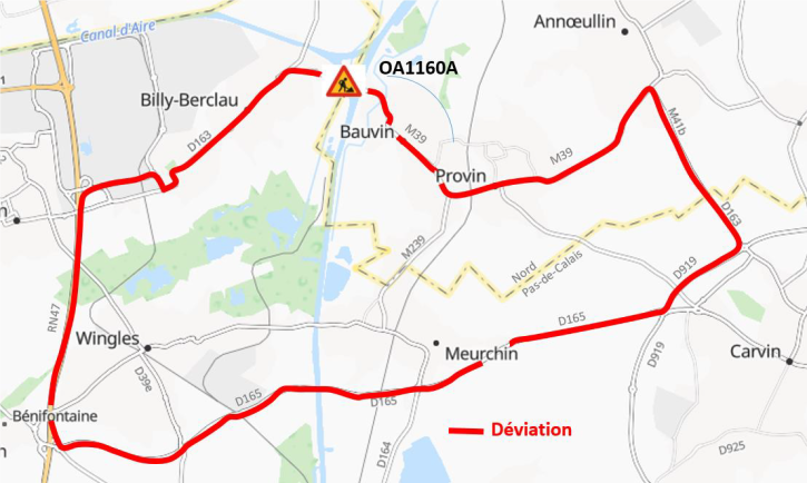 Vous ne pouvez pas visionner la carte ? Pour obtenir les détails et la lecture de la carte par téléphone, contactez le 03 21 21 91 25.