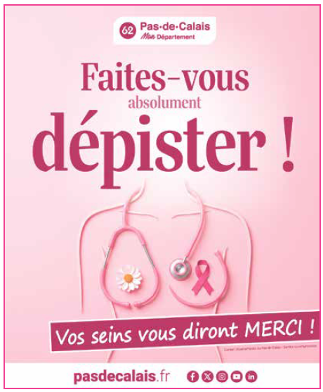 Faites-vous absolument dépister ! Vos seins vous diront merci !
